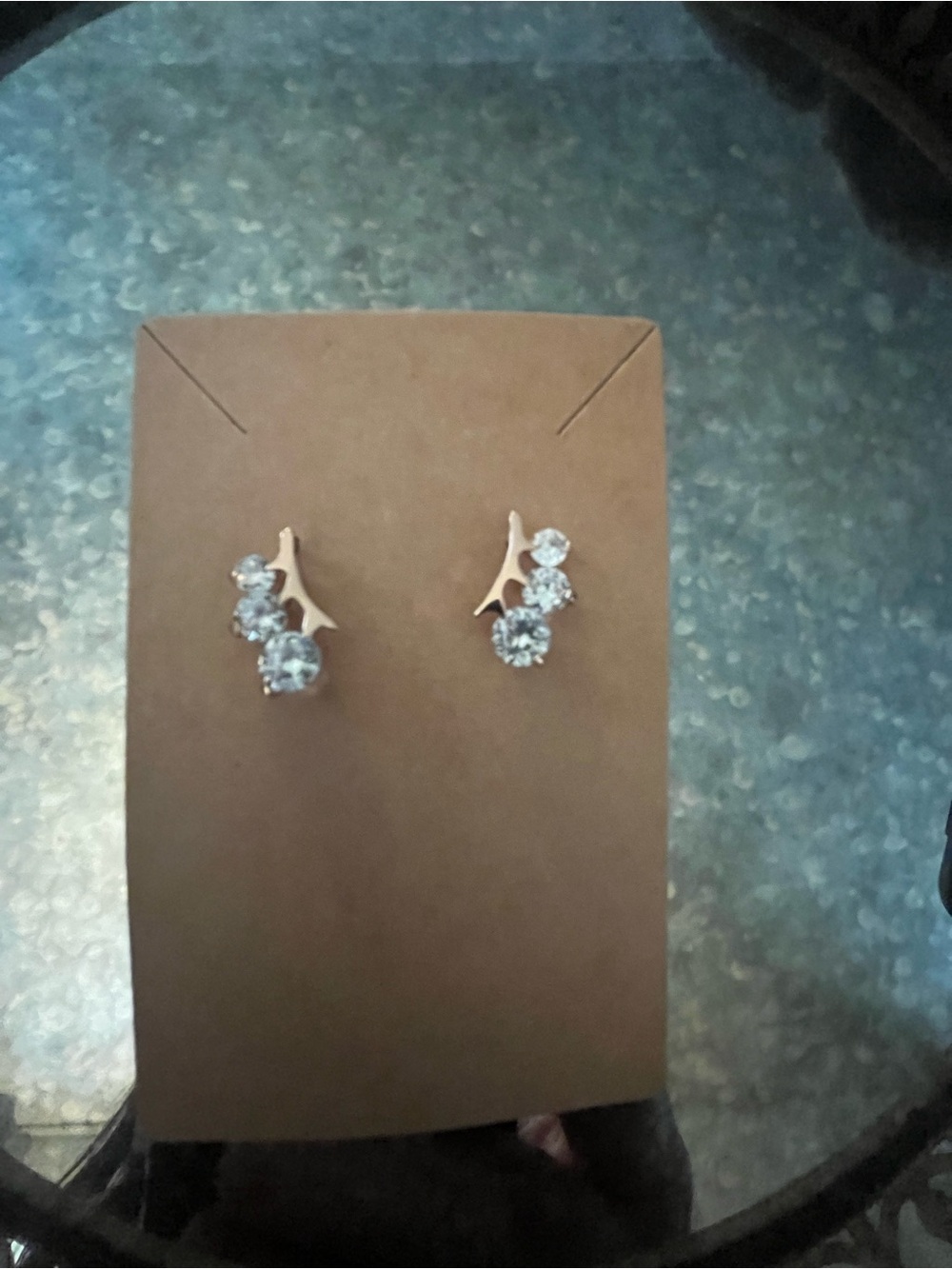 Rose Gold Crystal Ear Climbers - Women Jewelry
